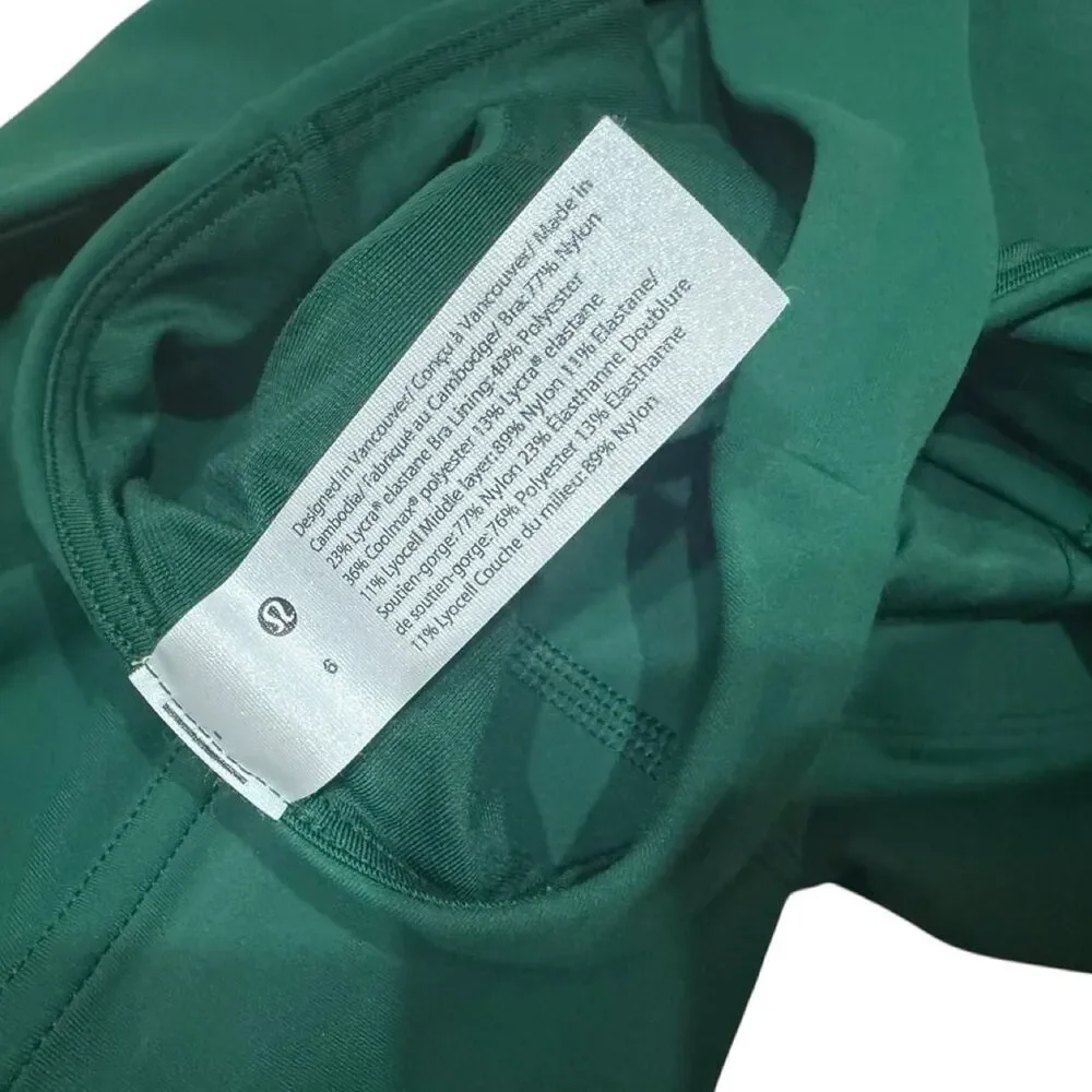 Lululemon Wunder Train Longline Bra *Medium Support, C/D Cup in Everglade Green
